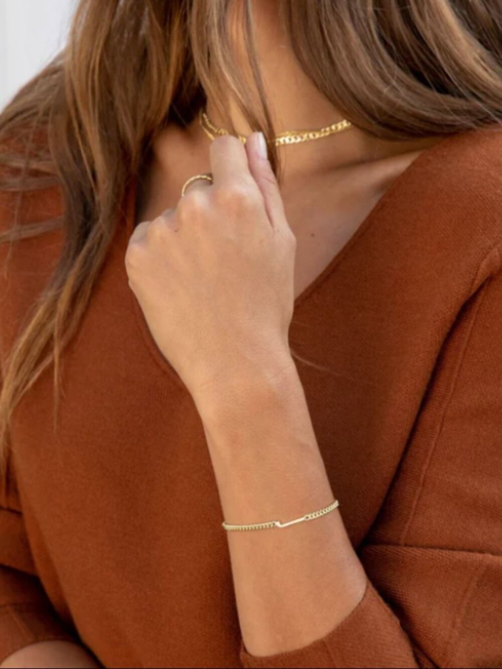 Gorjana 18K Gold Wilder Alphabet Initial Bracelet J